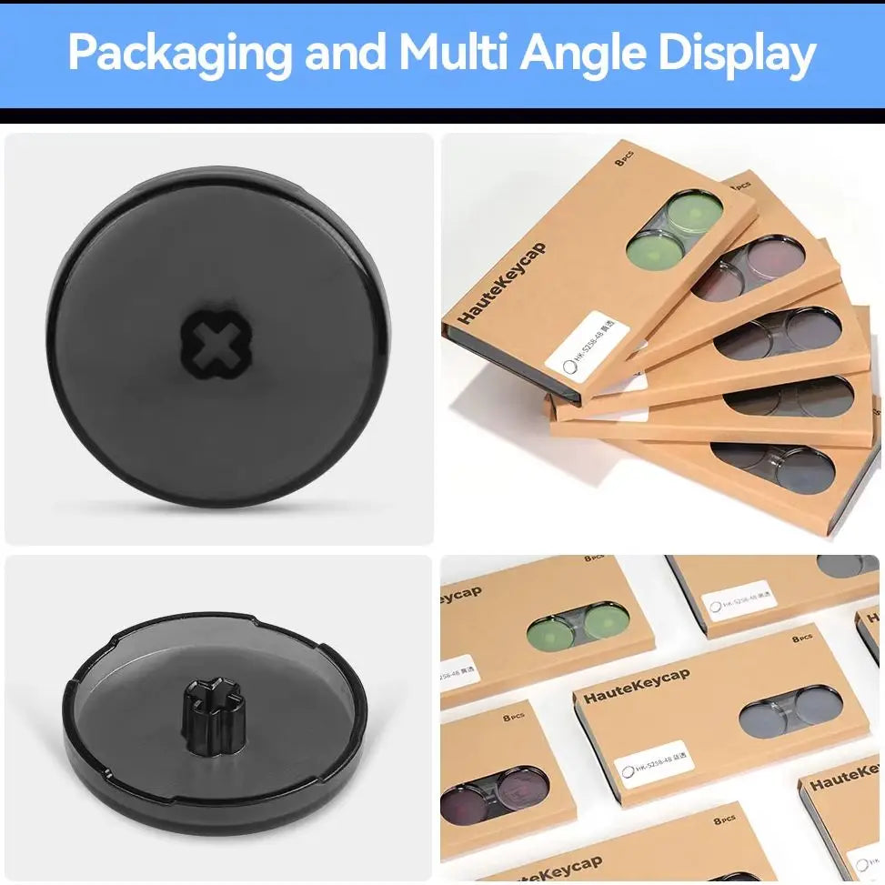 Haute42 23.5mm Hitbox Button Caps For Leverless Arcade Controller 8Pcs Cross Keycaps For Hitbox Controller LP Switches Cap