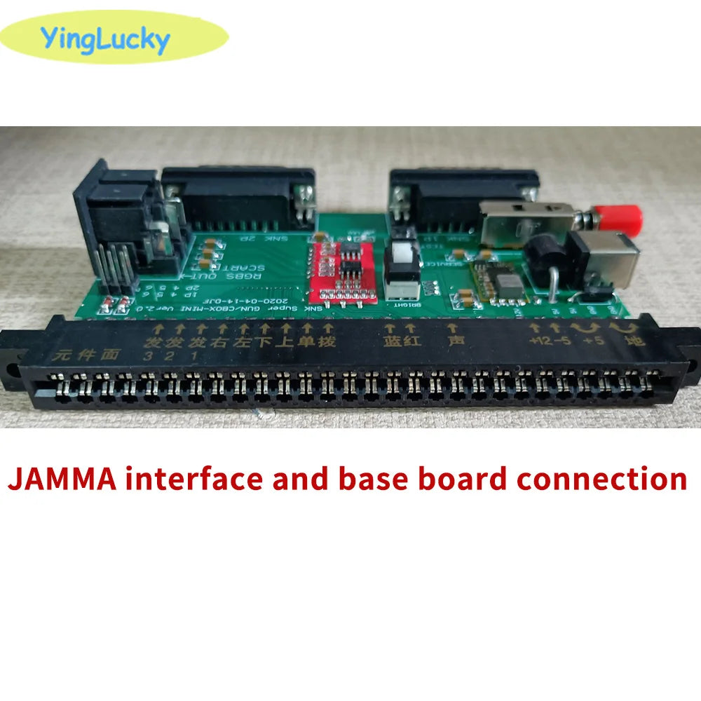 SNK Motherboard 28Pin JAMMA With 12V 5A power supply NEOGEO video SuperGun/CBOX mini SNK/DB15 gamepad interface RGBS/SCART