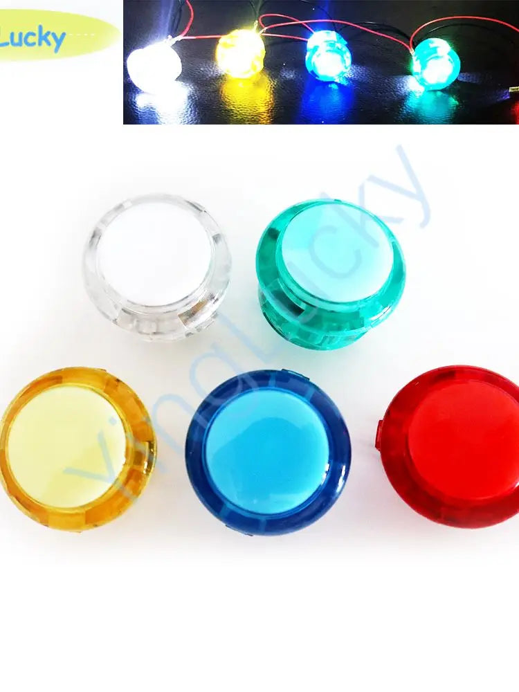 5V / 12V Arcade Illuminated Led Push Button 24MM 30MM Light Round Copy SANWA OBSC For Arcade Game Gaminator DIY Joytick Console