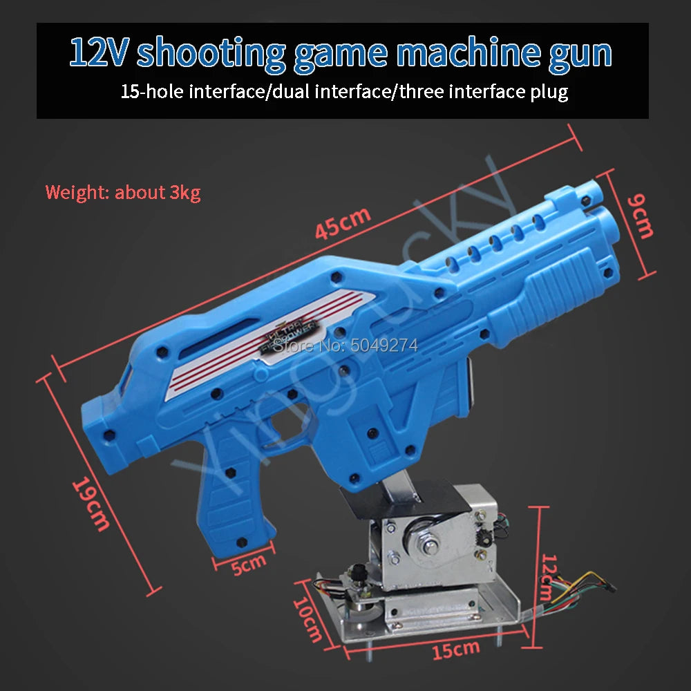 Arcade Machine 12v gun Aliens War Shooting Game Video Simulator with electromagnetic valve with USB Digital Count Vibration conn