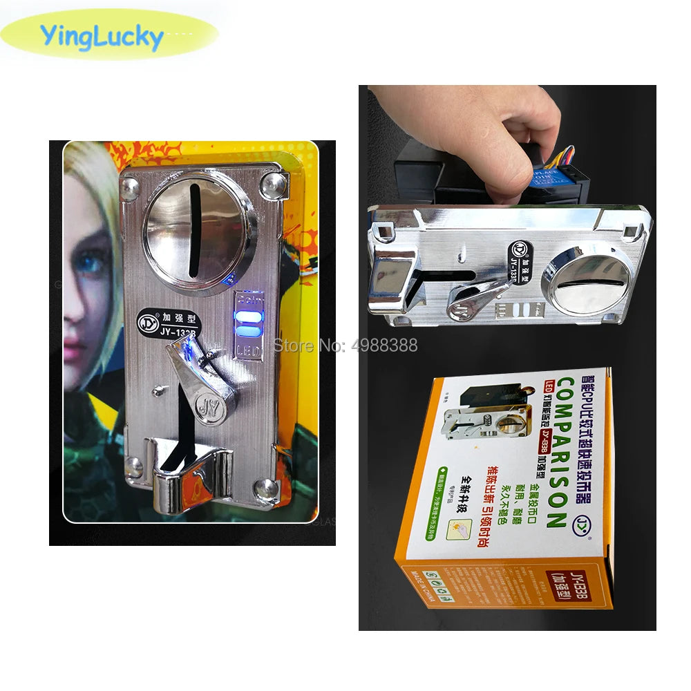Electronic LED Front Panel Coin Acceptor CPU Comparison Multi Coin Selector Arcade Mechanism Led Coin Acceptor Panel