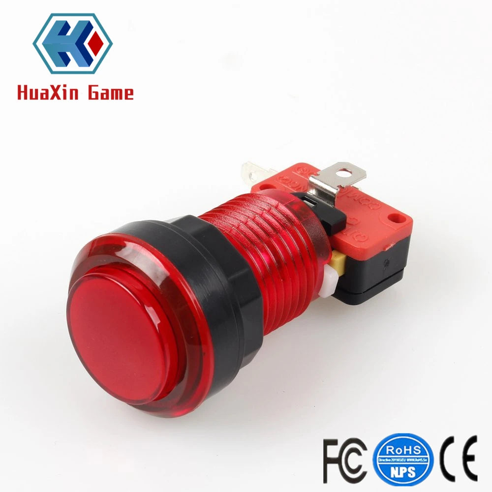 10x New 12V Transparent Glow Arcade Buttons With Micro Switch For Jamma Mame Games Parts Multicade Choice of 5 Colour