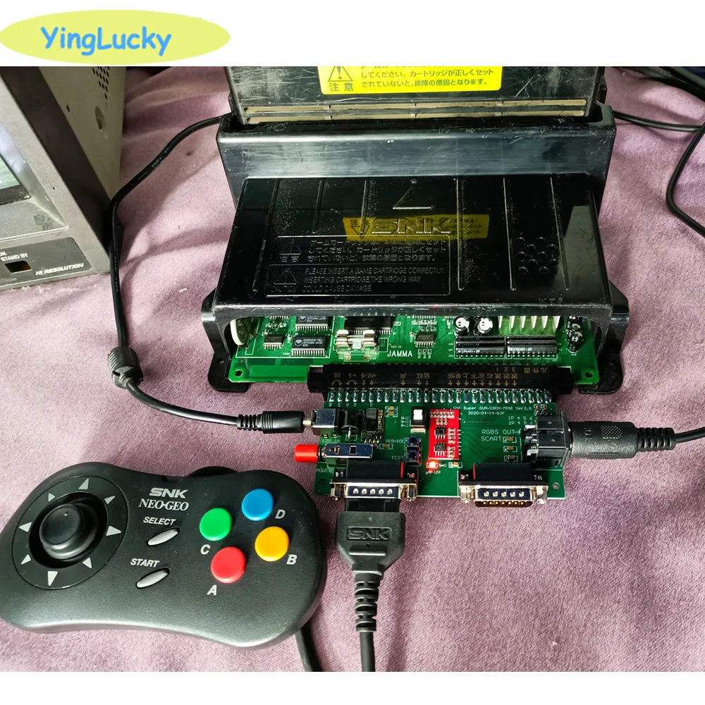 SNK Motherboard 28Pin JAMMA With 12V 5A power supply NEOGEO video SuperGun/CBOX mini SNK/DB15 gamepad interface RGBS/SCART