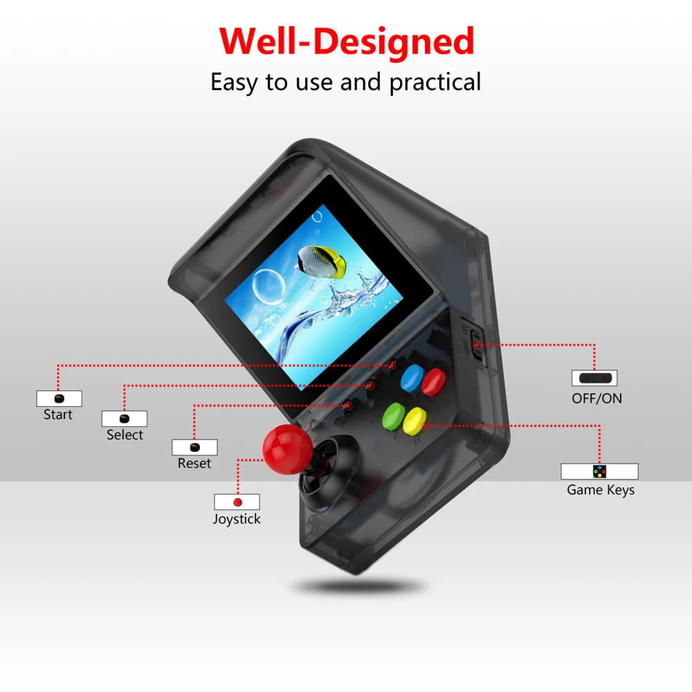 ARCADE MINI Best Popular 32 Bit Mini Arcade Retro Console Handheld Portable Classic player 500 Games For Kids