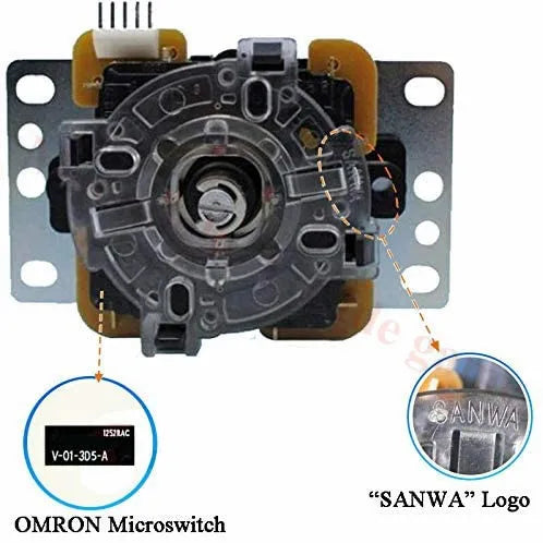 1Player Original SANWA Joystick Arcade Kit DIY With SANWA OBSF-30/24 Push Button Zero Delay Arcade Joystick To PC /Raspberry Pi