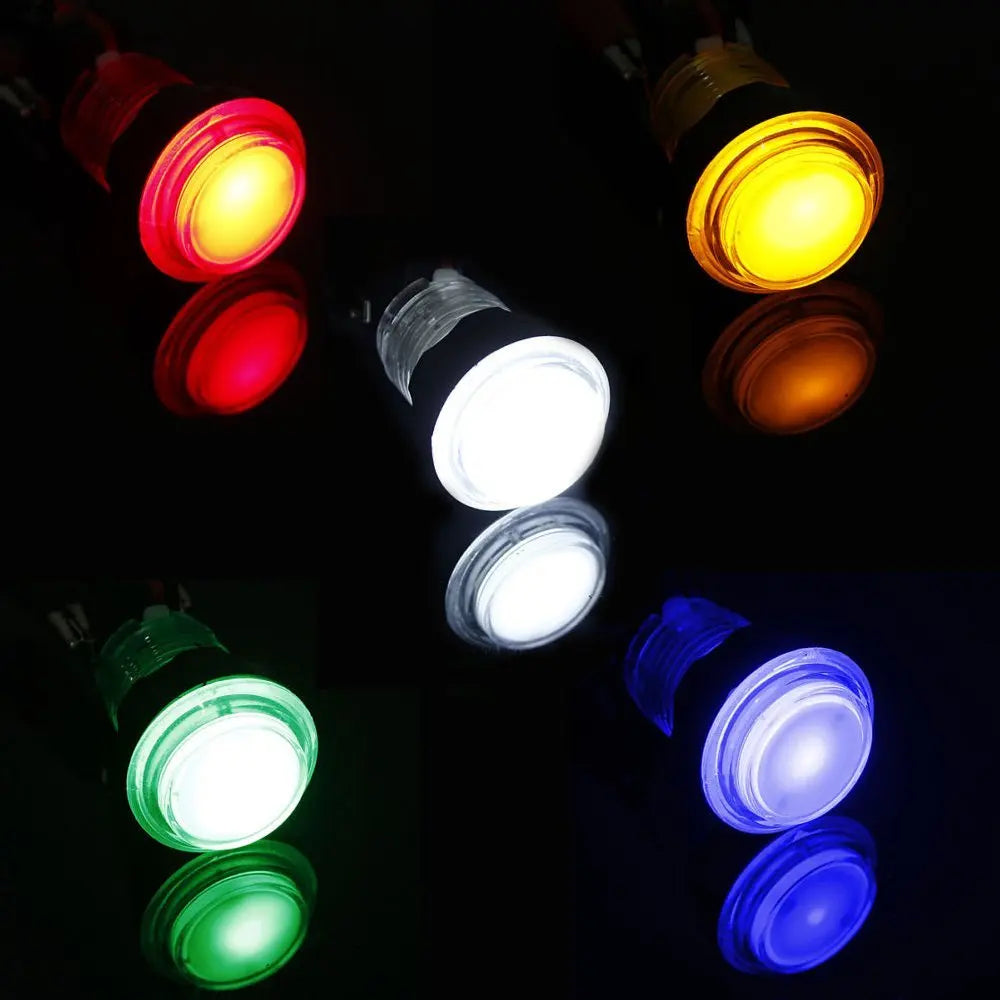 10x New 12V Transparent Glow Arcade Buttons With Micro Switch For Jamma Mame Games Parts Multicade Choice of 5 Colour