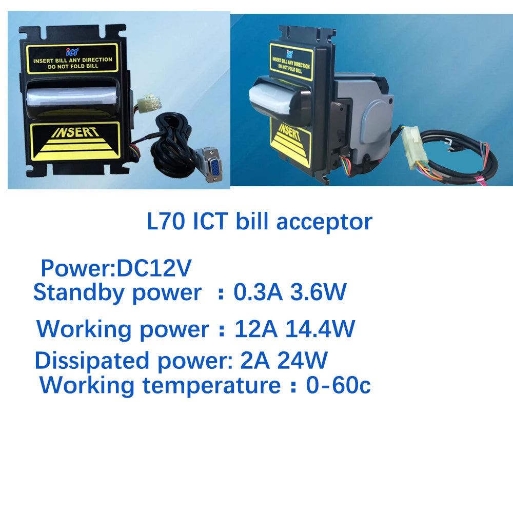 ICT Bill Acceptor Paper money Banknote Cash Acceptor machine for fishing Game machine / Crane Machine / MALL Arcade Machine