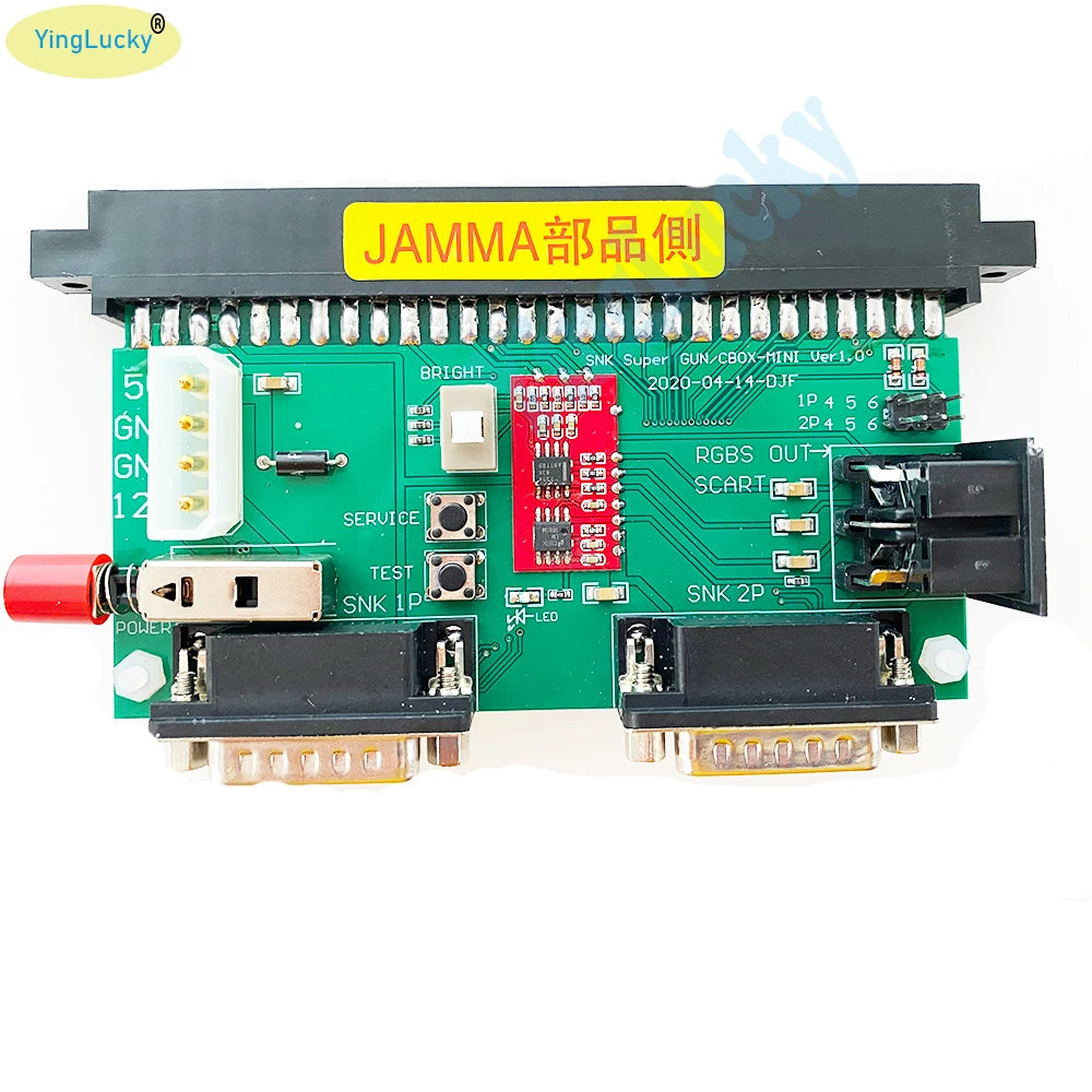 SNK Motherboard 28Pin JAMMA With 12V 5A power supply NEOGEO video SuperGun/CBOX mini SNK/DB15 gamepad interface RGBS/SCART