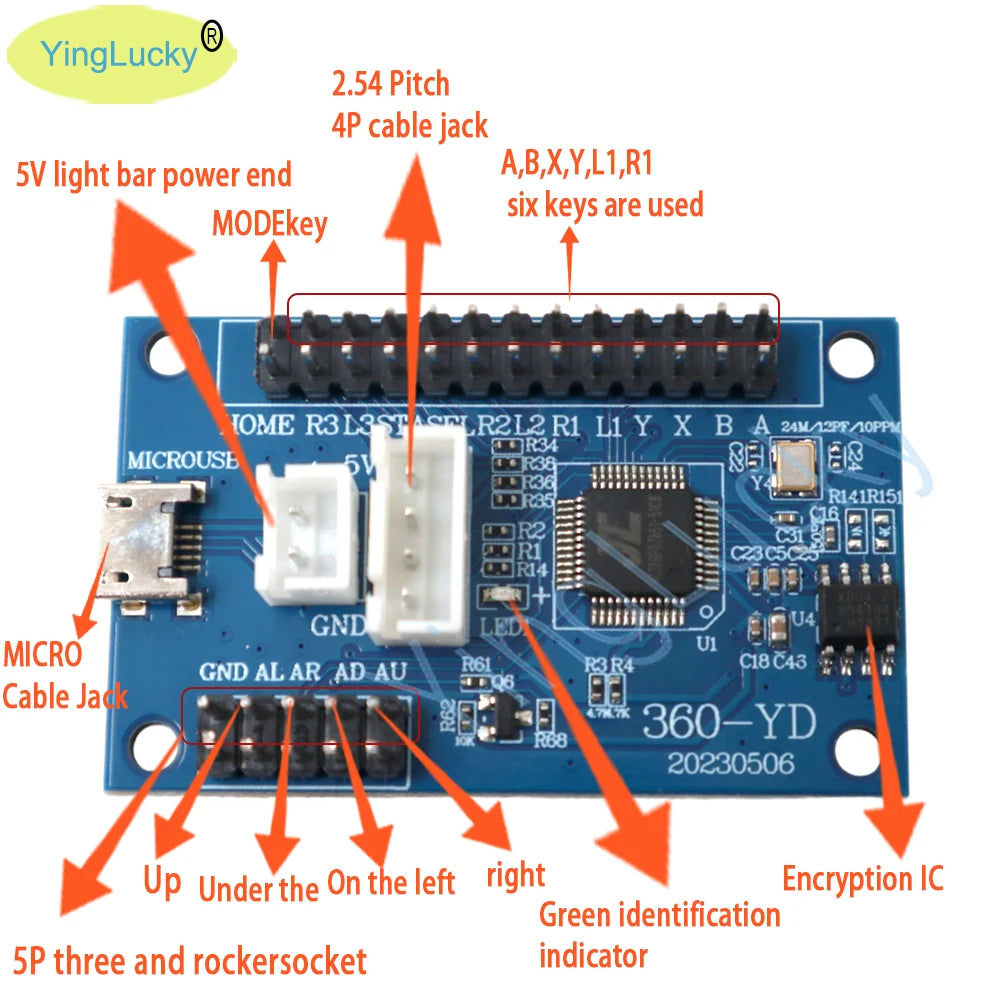 Arcade Games Xbox360 Usb Board Zero Delay Support Pc Xbox 360 Android Gamepad Controller Arcade Button Diy With Cable