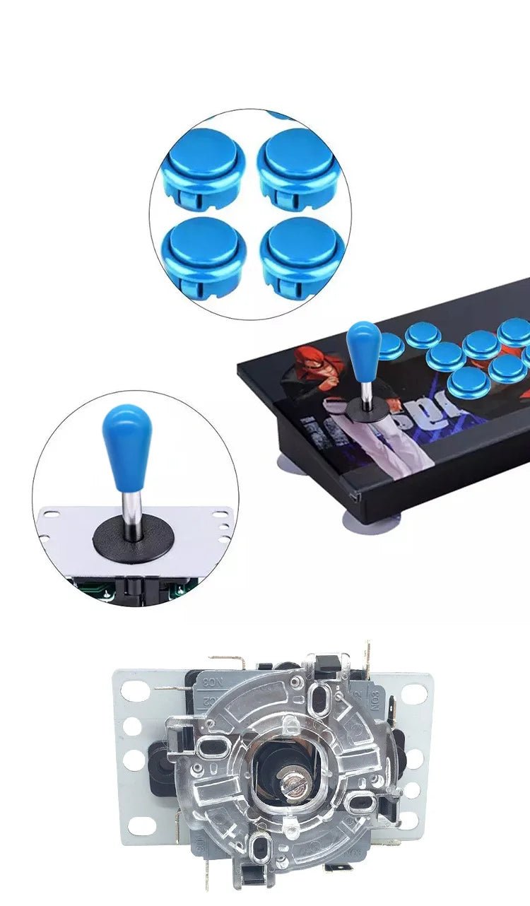 Arcade Joystick Kit 1 or 2 players copy sanwa Push button Zero Delay board For PC, PS3 and Pandora Games Portable retro controll