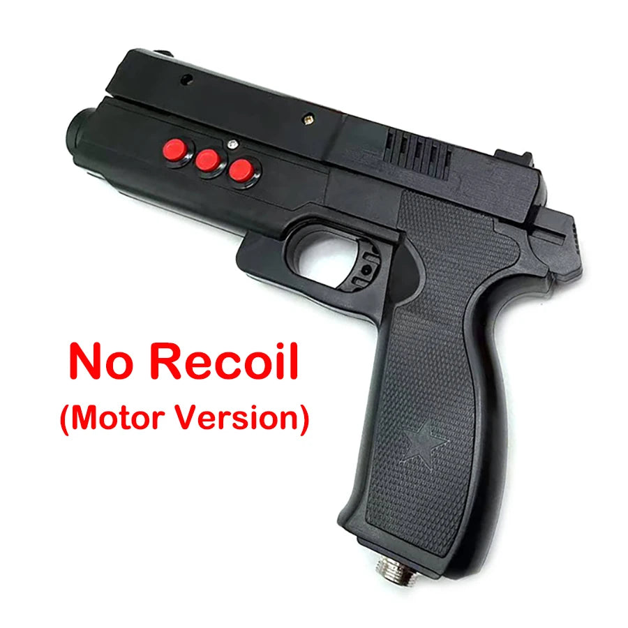 DIY Arcade Simulated Shooting Controller USB Light Gun with 4 LED Sensor Motor/Electromagnet Vibration for PC Game Time Crisis 3