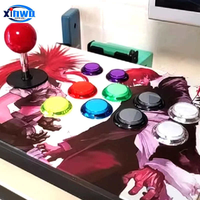 10x Clear Push Button 24mm 30mm Durable Multicade Video Game Console Copy Sanwa Obsc Hitbox Controller Tablero Arcade Pc Neo Geo