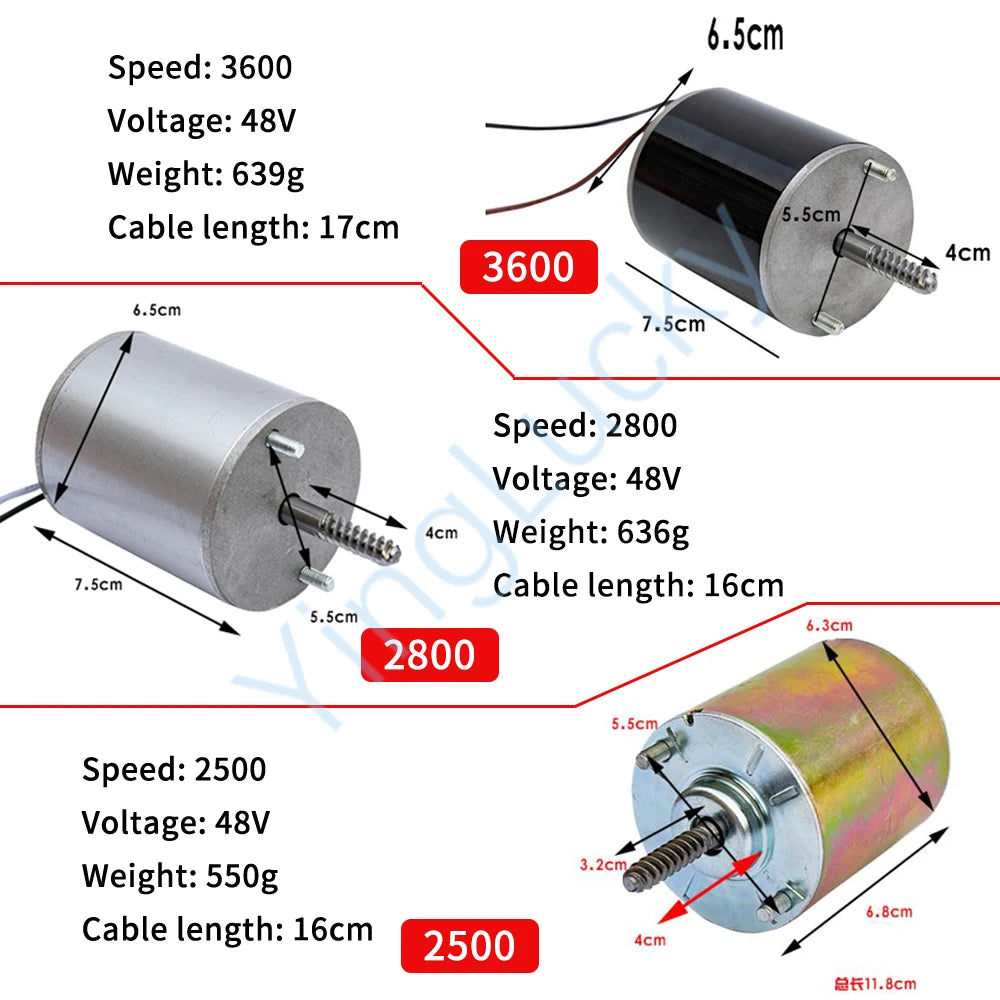 Arcade Toy Crane Game Machine Motor Claw Gantry Accessories 2500/2800/3100/3600/4200 RPM Speed Motor 48V Engine