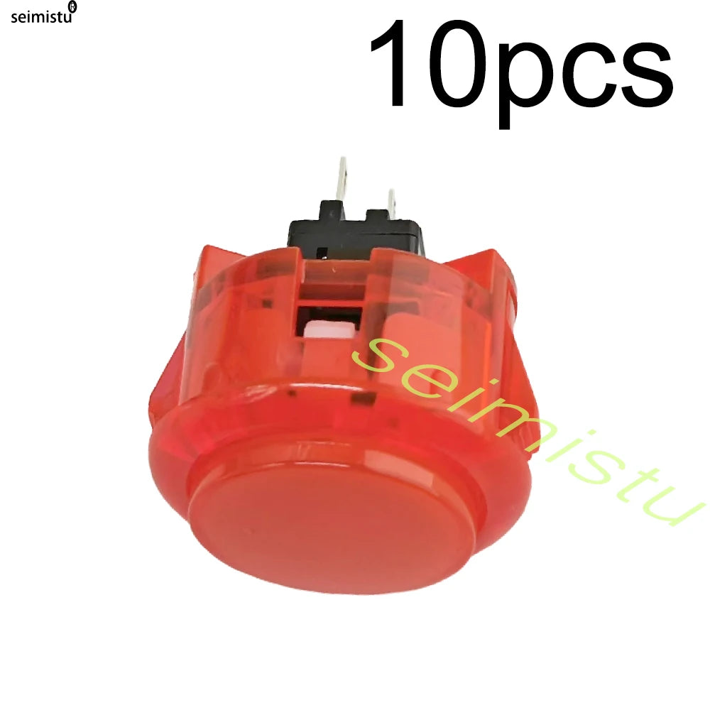 10pcs Clear Push Button 24mm 30mm Durable Multicade Video Game Console Copy Sanwa Obsc Hitbox Controller Tablero Arcade Pc Neo G