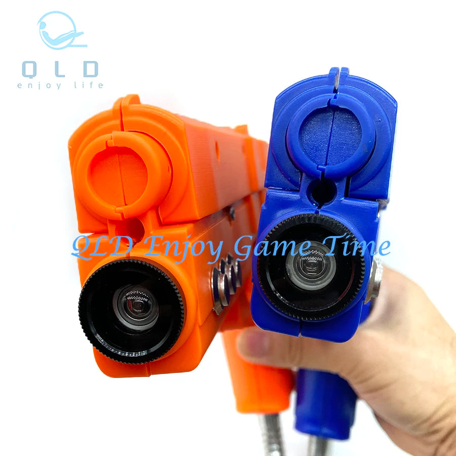 DIY Arcade Simulated Shooting Controller USB Light Gun with 4 LED Sensor Motor/Electromagnet Vibration for PC Game Time Crisis 3