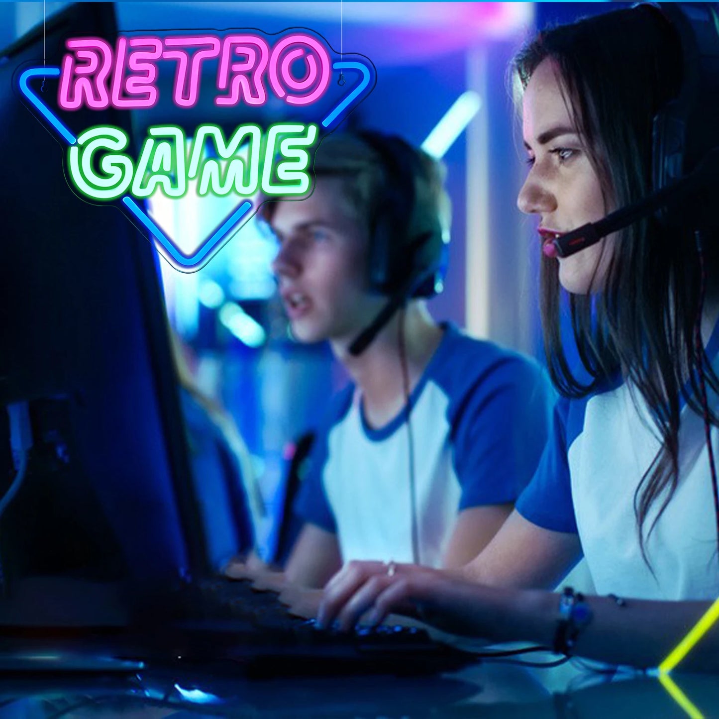 Arcade Zone Neon Led Sign Retro Game Room Decoration Home Bedroom Bar Party Gaming Club Art Wall Light Up Signs Gift For Gamer