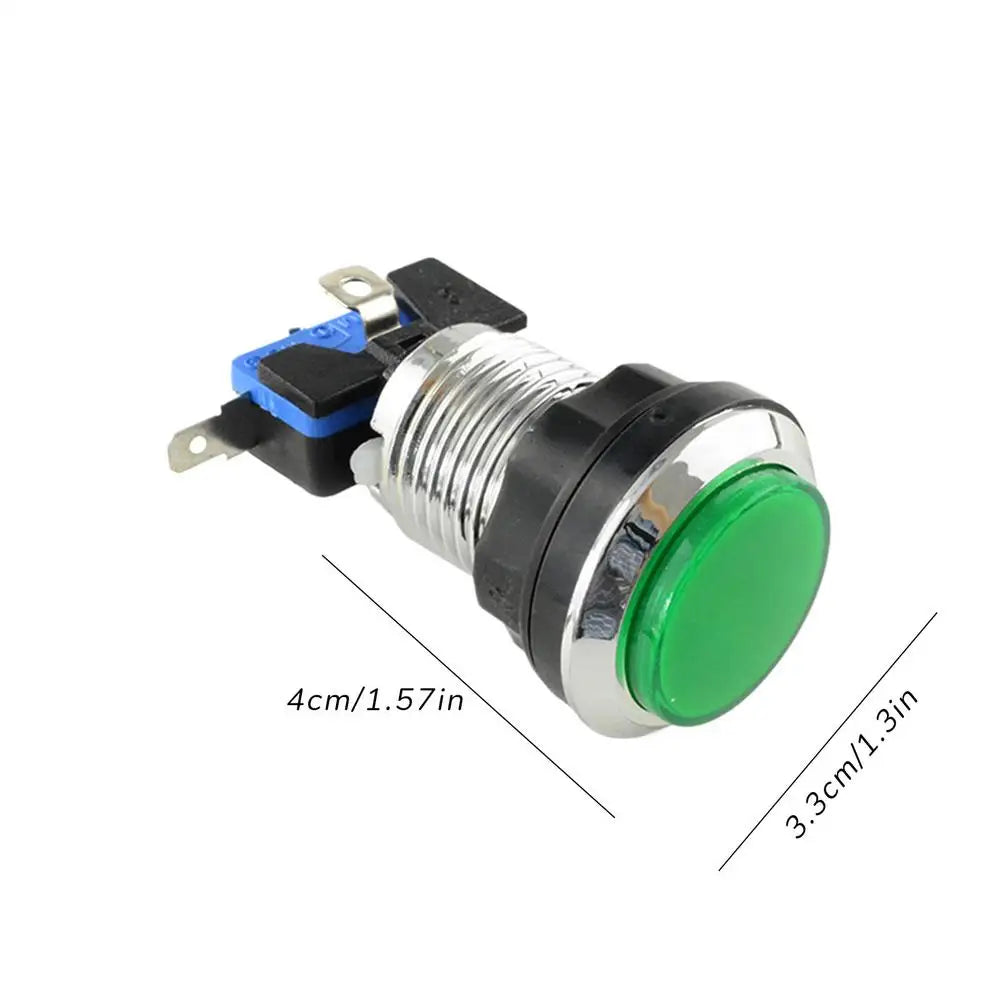 Arcade LED Illuminated Push Button Arcade Machine Small Push Button With Light Fall-Resistant Game Supplies For Adults Boys And