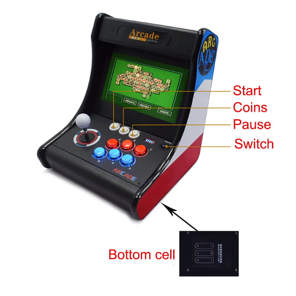 Pandora Arcade Box WiFi 3D 30000 Games Support Cabinet with Joystick Arcade Buttons Bartop Console for Gaming Entertainment