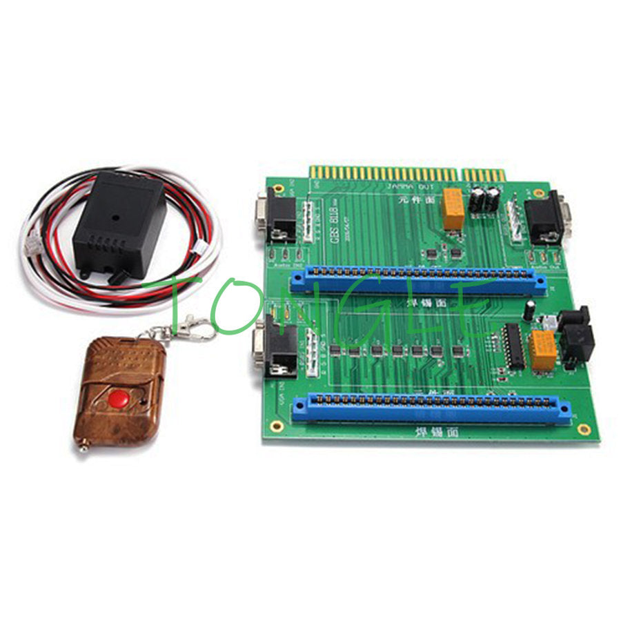 Multi JAMMA Switcher, Multiple Game PCB Board, Toggle Switch, Remote Control, CGA VGA Arcade Machine, Audio Controller, 2 in 1