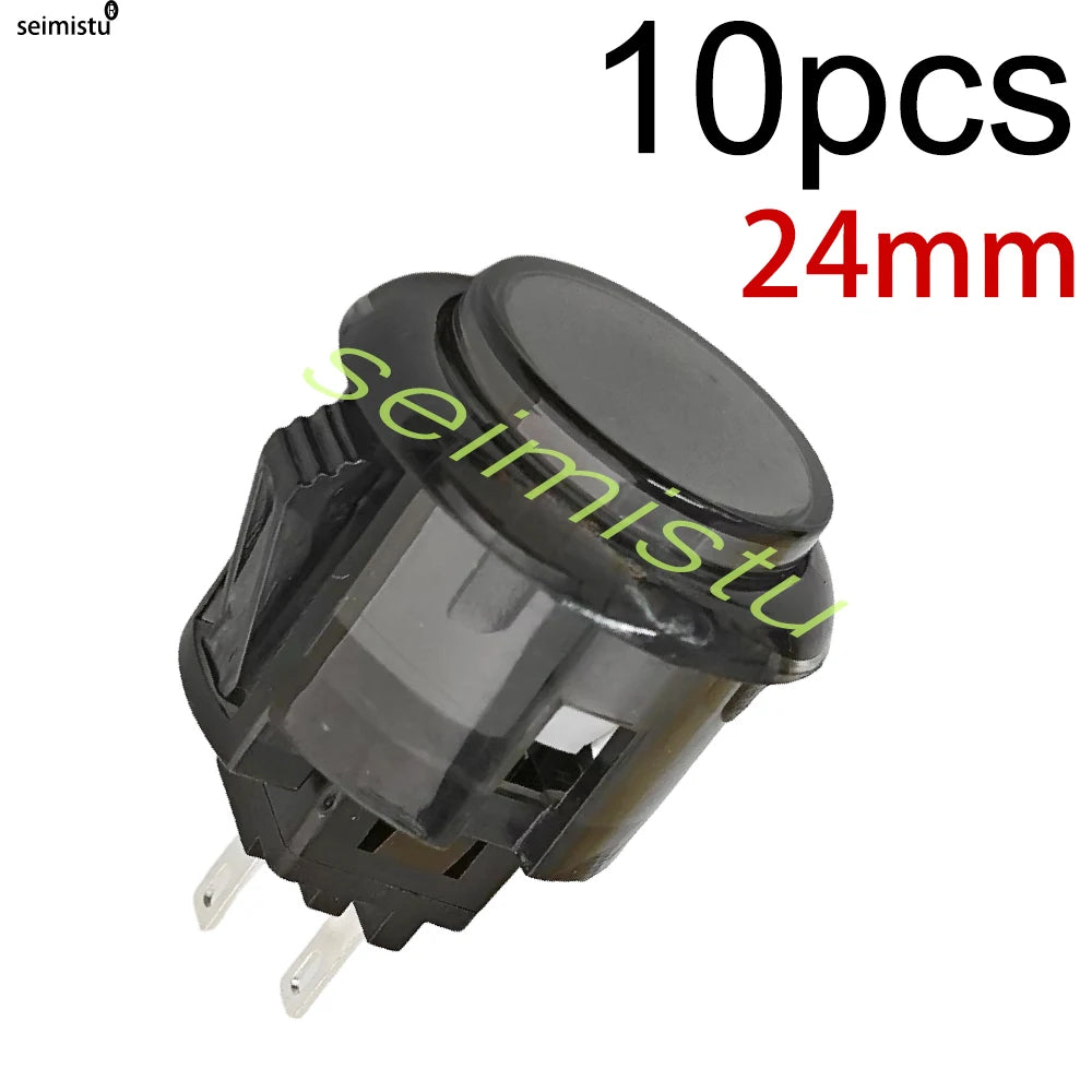 10pcs Clear Push Button 24mm 30mm Durable Multicade Video Game Console Copy Sanwa Obsc Hitbox Controller Tablero Arcade Pc Neo G