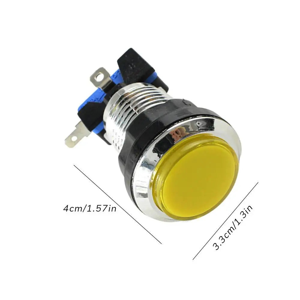 Arcade LED Illuminated Push Button Arcade Machine Small Push Button With Light Fall-Resistant Game Supplies For Adults Boys And