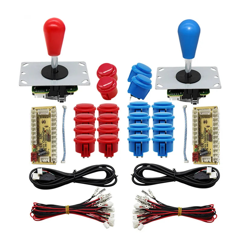Arcade Joystick Kit 1 or 2 players copy sanwa Push button Zero Delay board For PC, PS3 and Pandora Games Portable retro controll