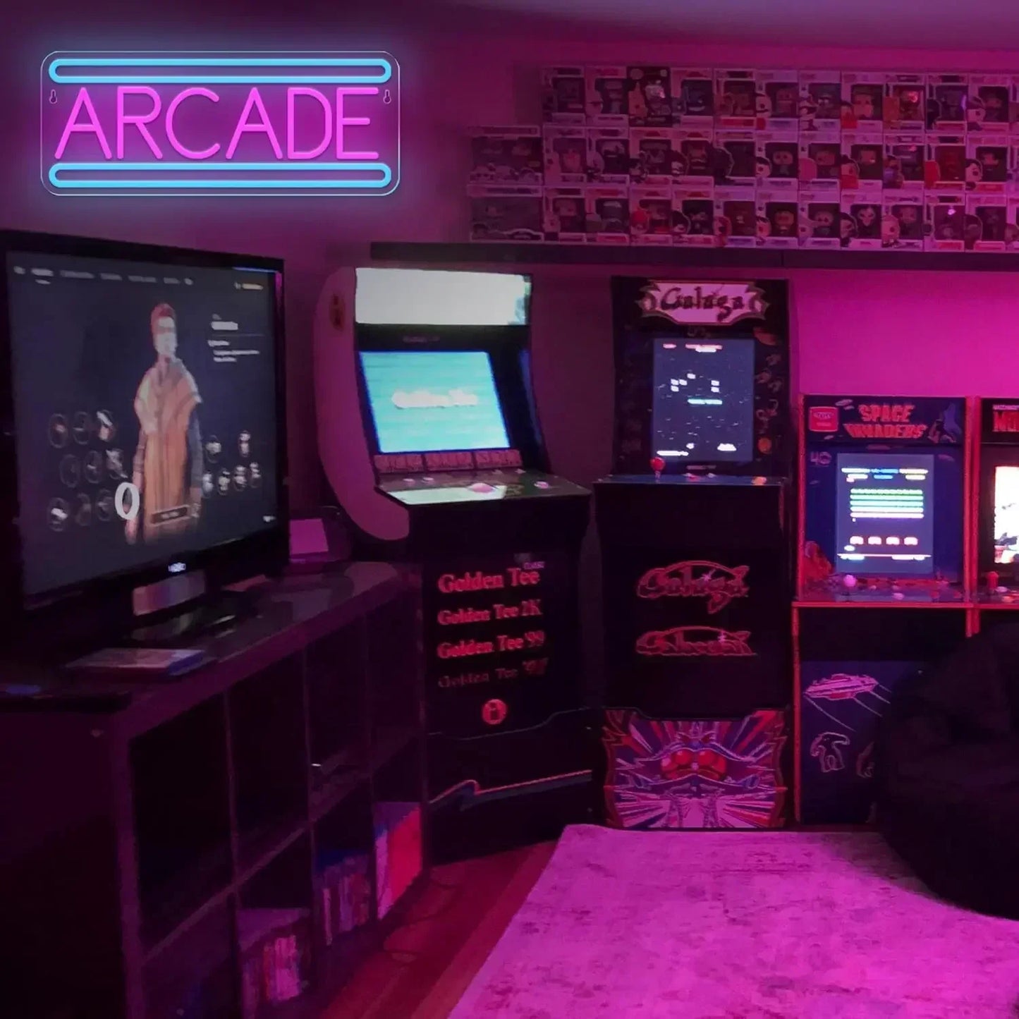 Arcade Neon Signs for Wall Decor Dimmable Arcade Neon Lights for Game Room Decor Business Sign for Game Room Birthday Party Gift