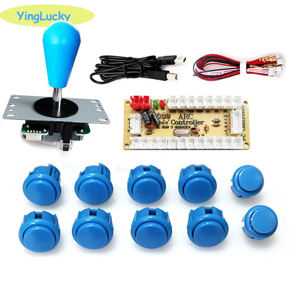 2 Player Arcade Zero Delay Kit USB Encoder for PC Raspberry Pi SANWA Push Button Joystick USB Arcade Cabinet Mando