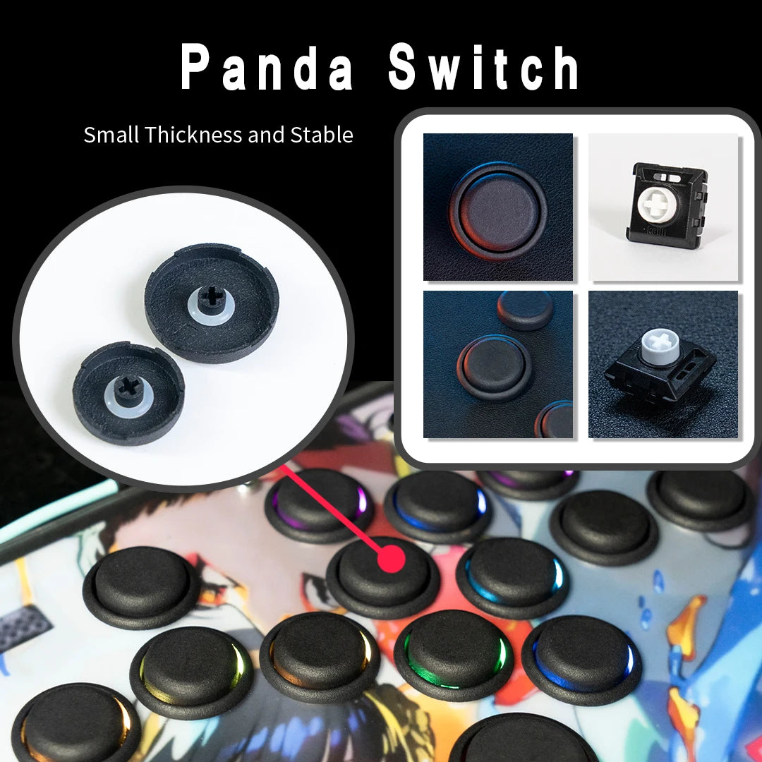 Panda Hitbox Deluxe Custom Panel Fighting Game Joystick Controller Arcade Fighting Stick For PS4/PS3/PC/Switch
