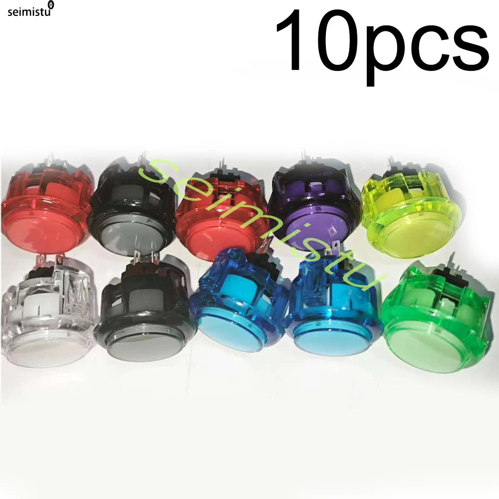 10pcs Clear Push Button 24mm 30mm Durable Multicade Video Game Console Copy Sanwa Obsc Hitbox Controller Tablero Arcade Pc Neo G