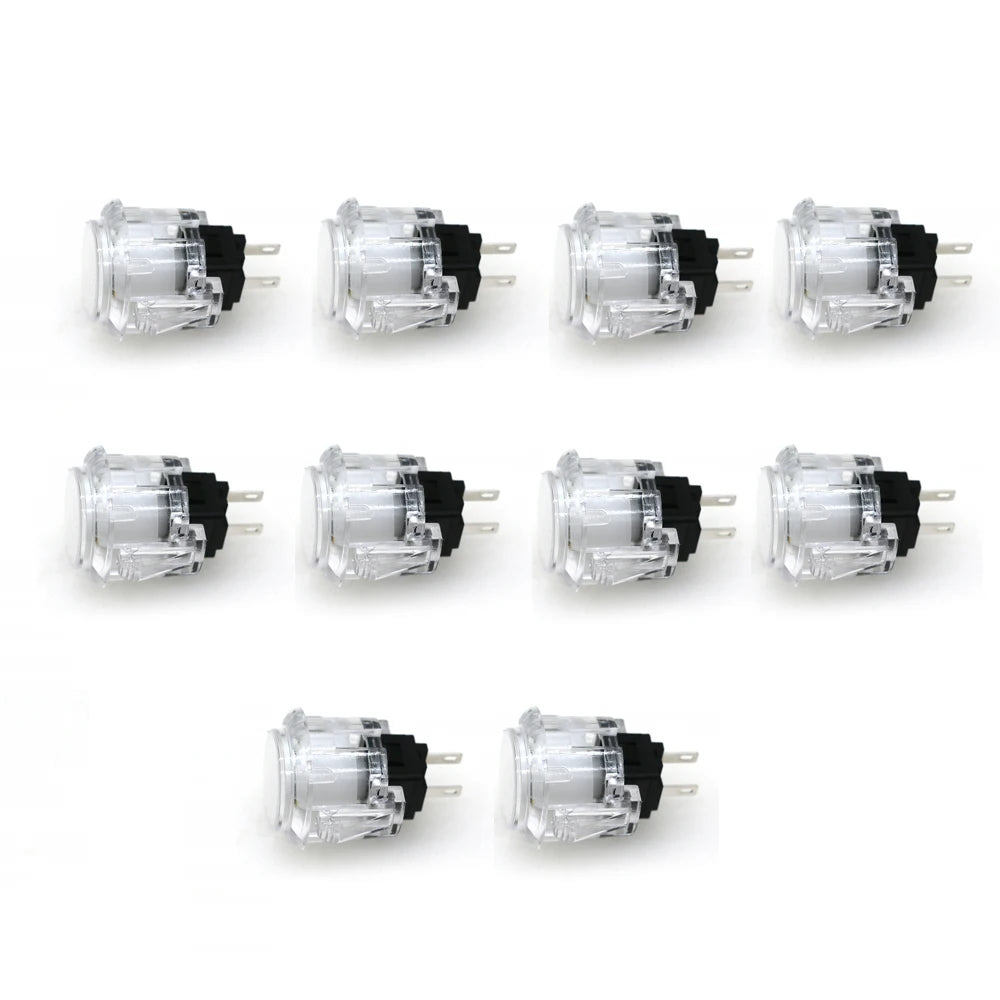 10x Clear Push Button 24mm 30mm Durable Multicade Video Game Console Copy Sanwa Obsc Hitbox Controller Tablero Arcade Pc Neo Geo