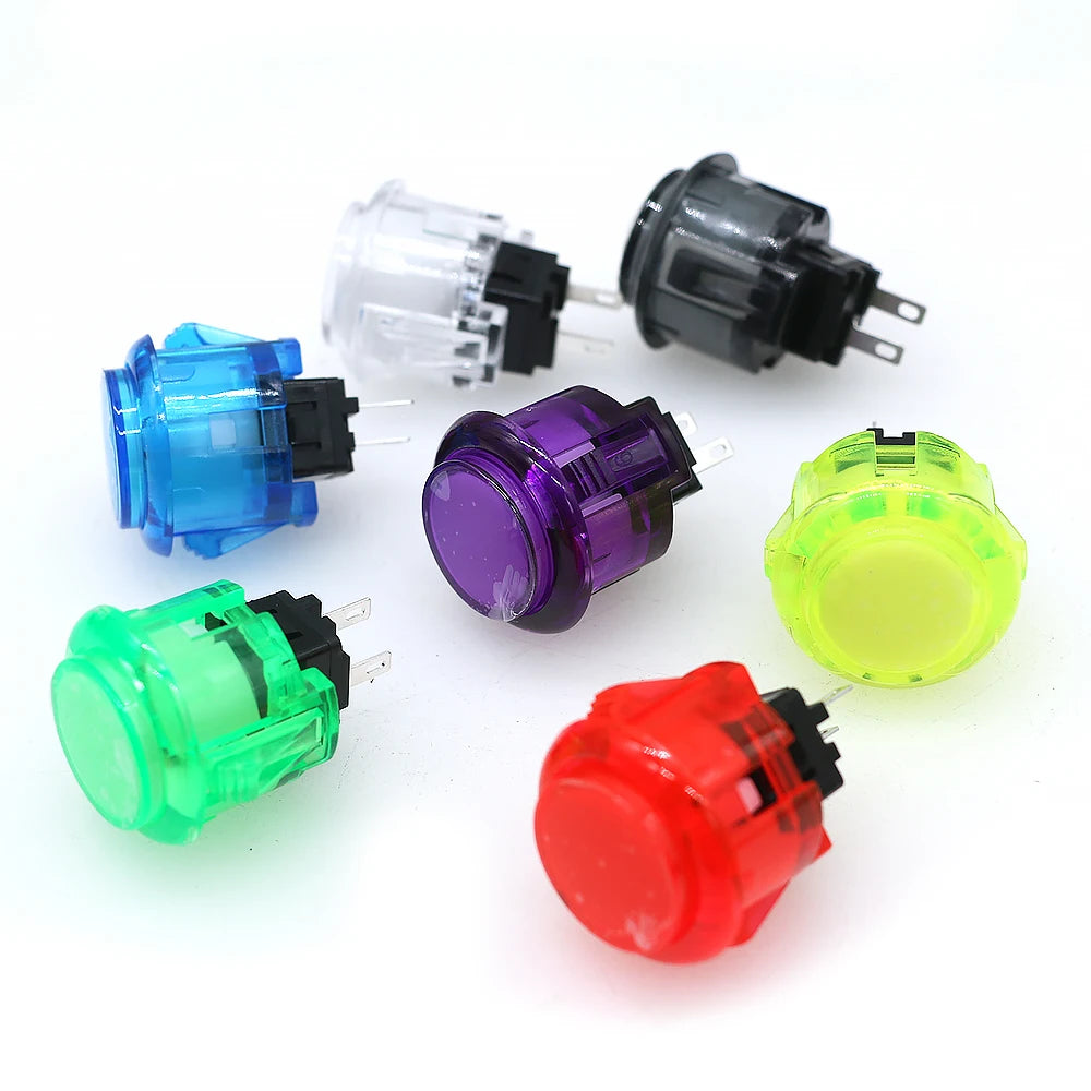 Clear Push Button 24mm 30mm Durable Multicade Video Game Console Copy Sanwa Obsc Hitbox Controller Tablero Arcade Pc Neo Geo