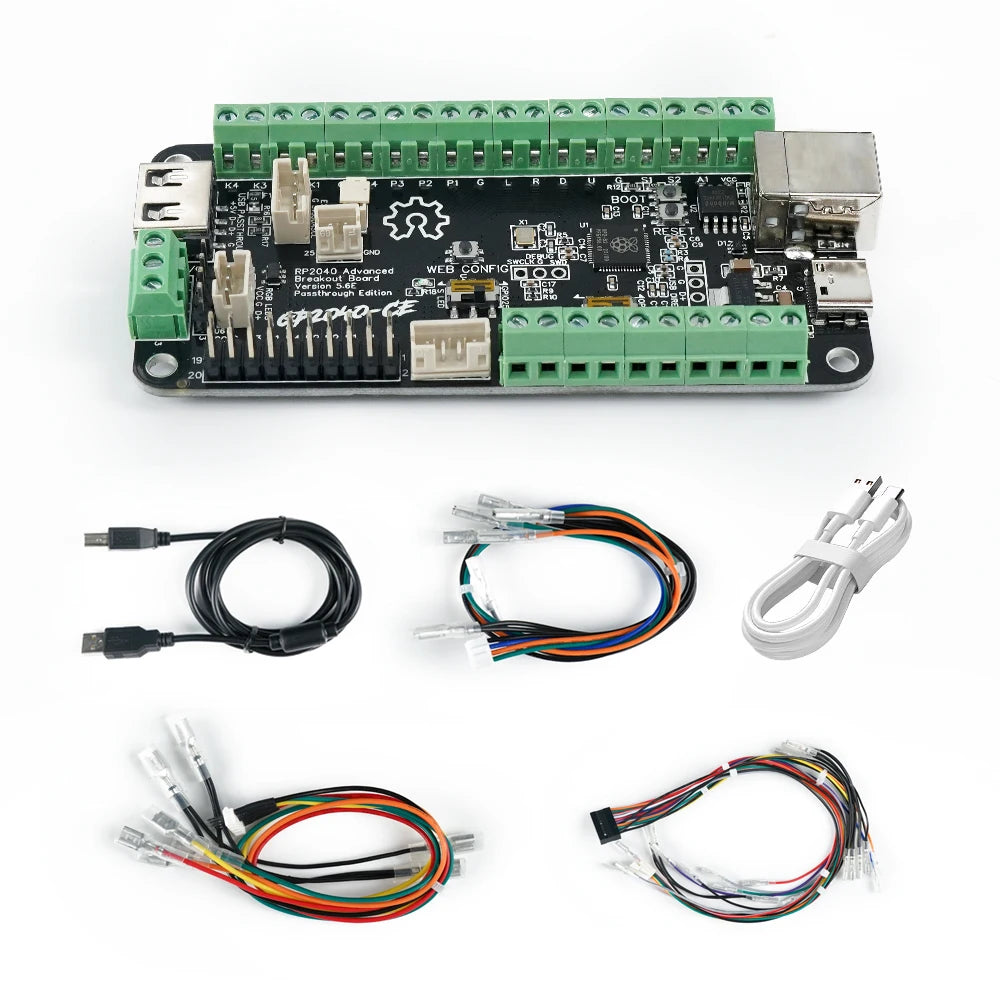 Rp2040 Advanced V5.6E USB Breakout Board Passthrough Edition Arcade Fight Stick Hitbox Buttons Style For PC/PS4/NS/PS5