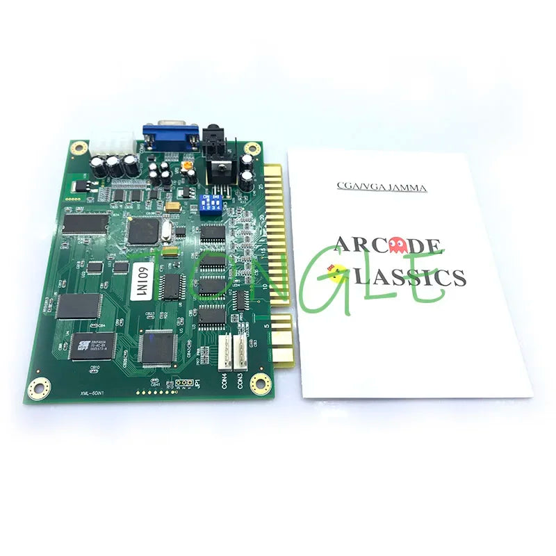 Arcade Jamma Game Board, Multi-Games, PCB Board, VGA, CGA, Horizontal Screen, 19 in 1
