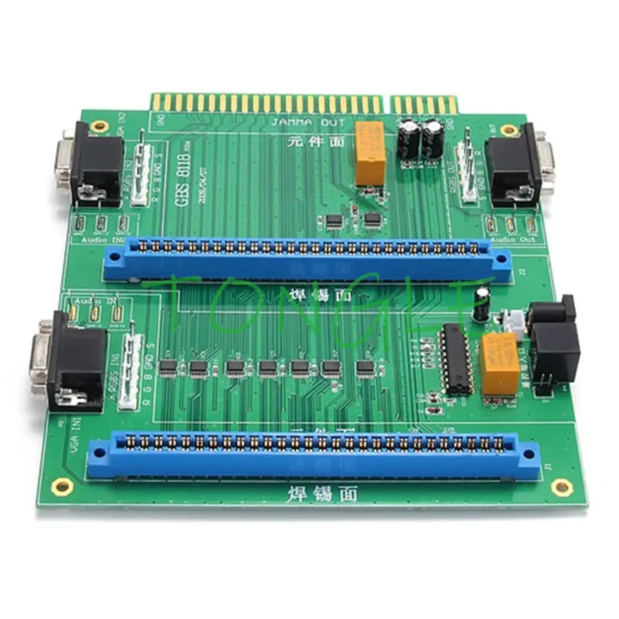 Multi JAMMA Switcher, Multiple Game PCB Board, Toggle Switch, Remote Control, CGA VGA Arcade Machine, Audio Controller, 2 in 1