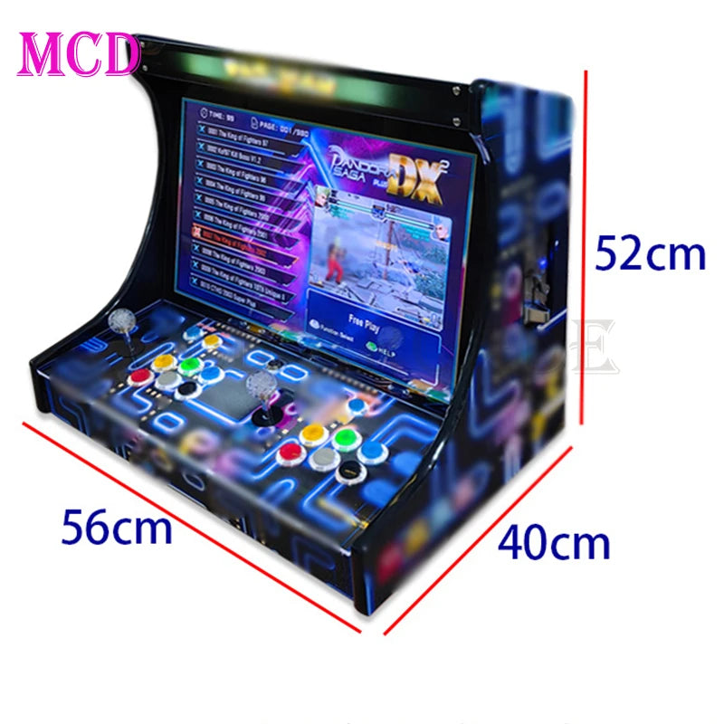 2024 Newest Retro Arcade Wood Cabinet Complete Machine Built-in 26800 Game 22-inch LCD Display Plug And Play Arcade 1up 2 Player