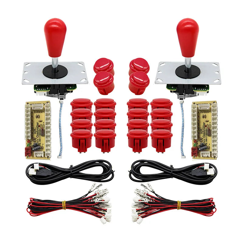 Arcade Joystick Kit 1 or 2 players copy sanwa Push button Zero Delay board For PC, PS3 and Pandora Games Portable retro controll