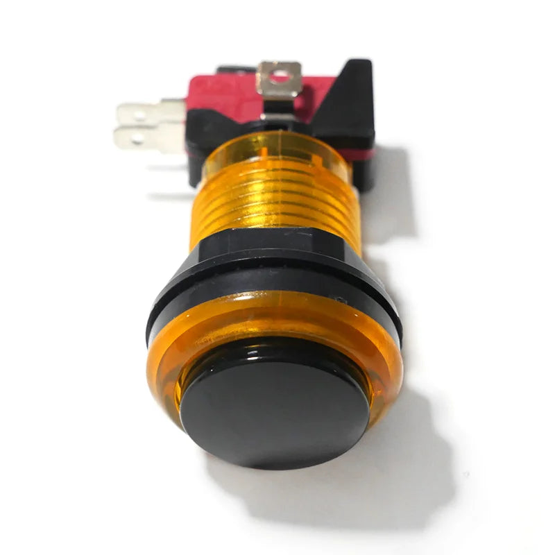 Arcade Button 5 Colors LED Light 33mm Microswitch Snap Round Reset Momentary Black Cover For Pandora Game Parts
