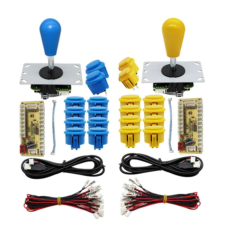 Arcade Joystick Kit 1 or 2 players copy sanwa Push button Zero Delay board For PC, PS3 and Pandora Games Portable retro controll