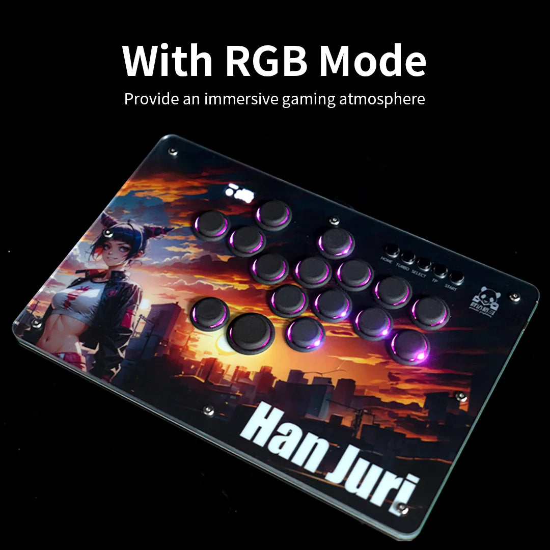 Panda Hitbox Deluxe Custom Panel Fighting Game Joystick Controller Arcade Fighting Stick For PS4/PS3/PC/Switch