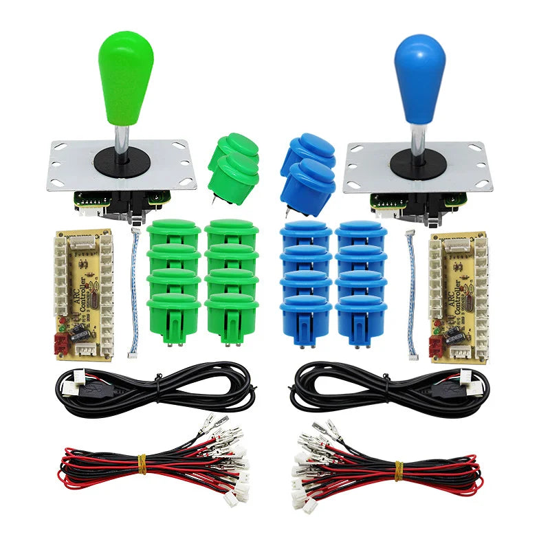 Arcade Joystick Kit 1 or 2 players copy sanwa Push button Zero Delay board For PC, PS3 and Pandora Games Portable retro controll