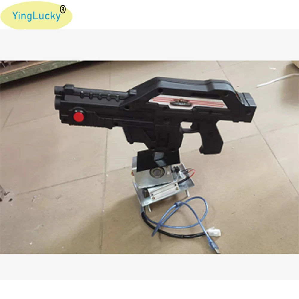 Arcade Machine 12v gun Aliens War Shooting Game Video Simulator with electromagnetic valve with USB Digital Count Vibration conn