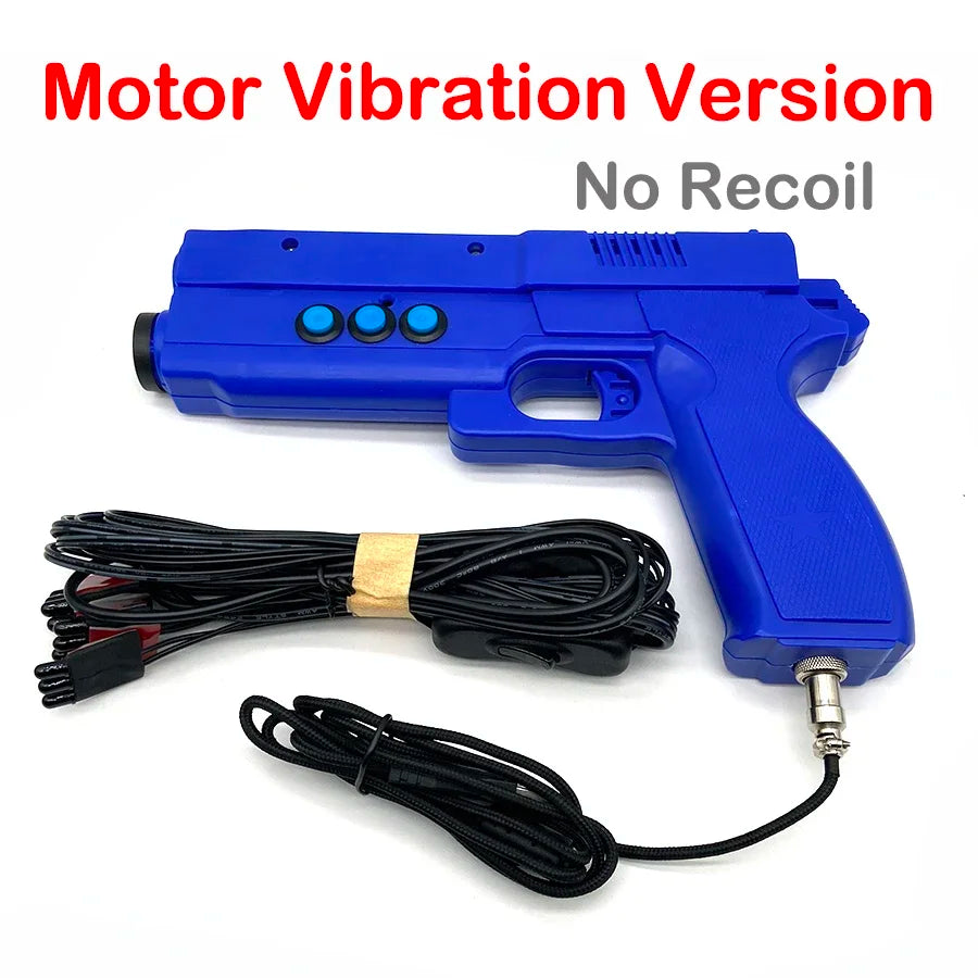 DIY Arcade Simulated Shooting Controller USB Light Gun with 4 LED Sensor Motor/Electromagnet Vibration for PC Game Time Crisis 3