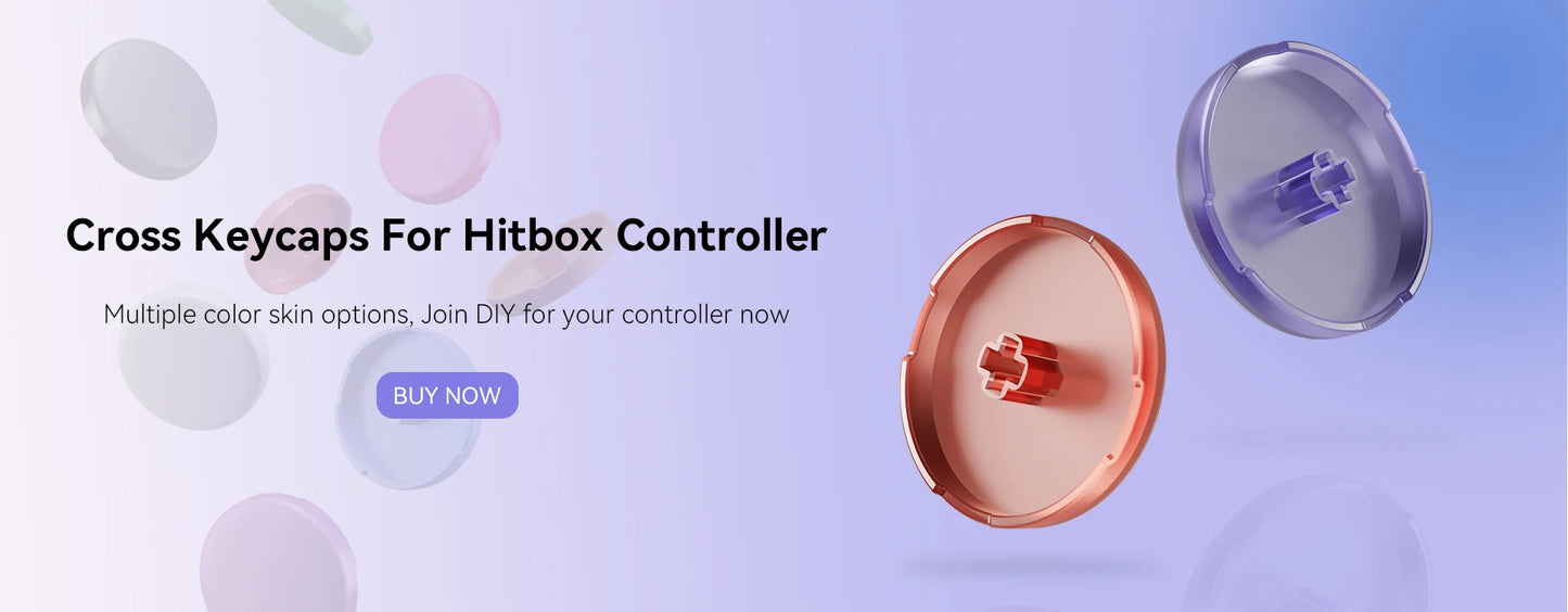 Haute42 23.5mm Hitbox Button Caps For Leverless Arcade Controller 8Pcs Cross Keycaps For Hitbox Controller LP Switches Cap