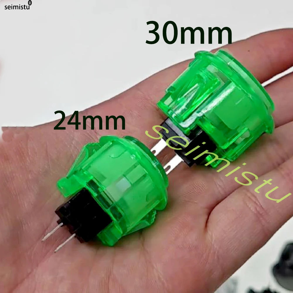 10pcs Clear Push Button 24mm 30mm Durable Multicade Video Game Console Copy Sanwa Obsc Hitbox Controller Tablero Arcade Pc Neo G