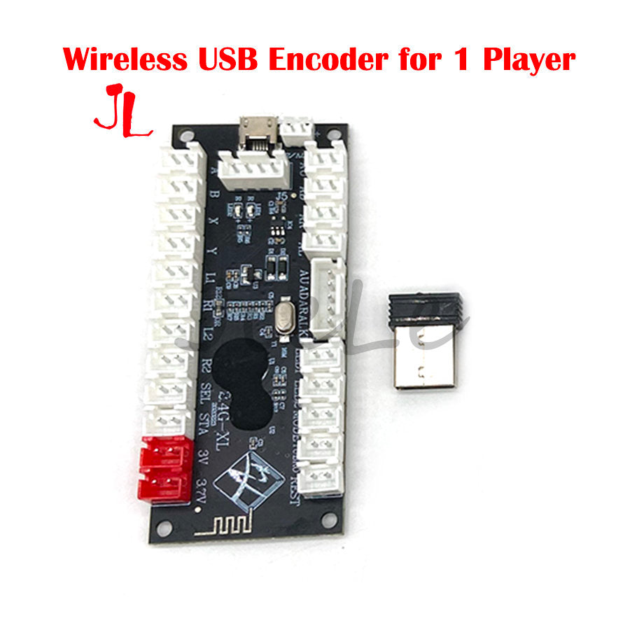 Wireless Arcade Game Controller, USB Encoder, Joystick Button, PS, DIY KIT, PS3, Android, Raspberry Pi, PC, Zero Delay, 2.4G,New