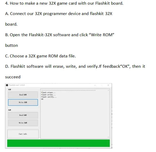FlashKit Programmer 32X FlashKit Card For Sega 32X Video Game Console DIY Cartridge WIth 32X Game Card Kit