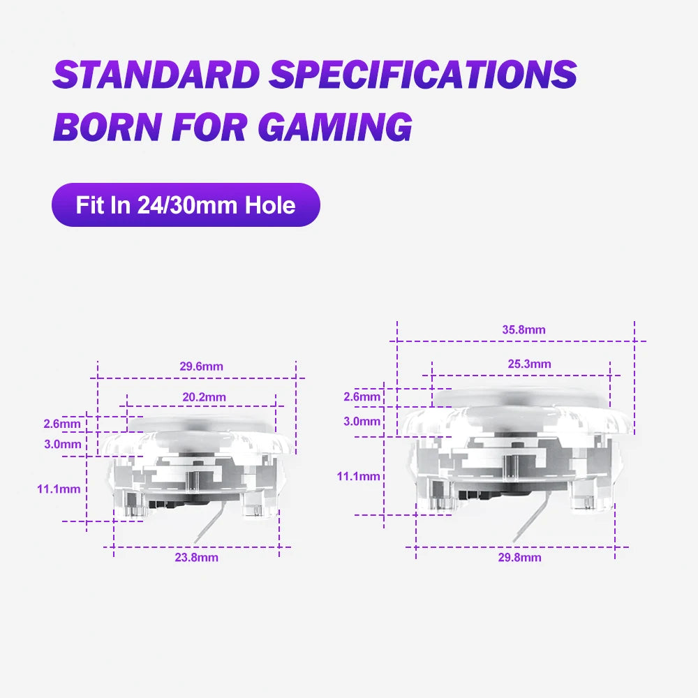 Arcade Fighting Keyboard Crystal Buckle Buttons Ultra-slim Design Professional Response Kailh Choc V2 Low Profile Switch For Hit