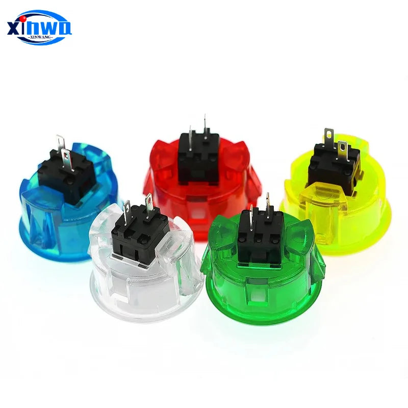 10x Clear Push Button 24mm 30mm Durable Multicade Video Game Console Copy Sanwa Obsc Hitbox Controller Tablero Arcade Pc Neo Geo