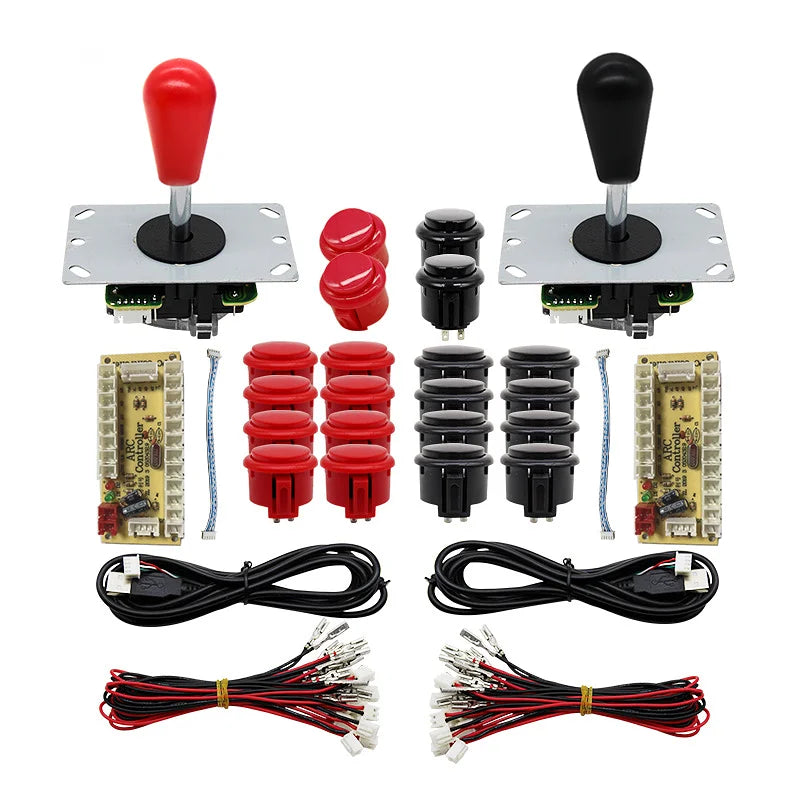 Arcade Joystick Kit 1 or 2 players copy sanwa Push button Zero Delay board For PC, PS3 and Pandora Games Portable retro controll